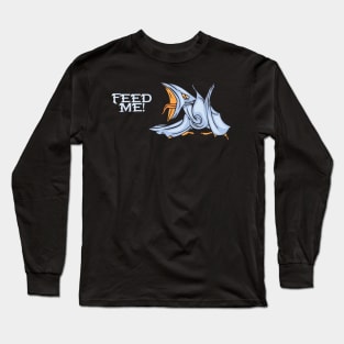 Hungry Blue Flying Dinosaur Long Sleeve T-Shirt